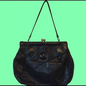 Vintage leather hobo international bag